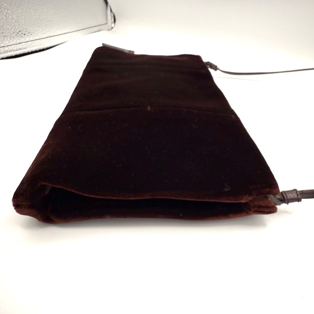 Yves Saint Laurent Velvet Brown Shoulder Bag - Picture 6 of 12
